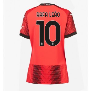 Lacne Ženy Futbalové dres AC Milan Rafael Leao #10 2023-24 Krátky Rukáv - Domáci